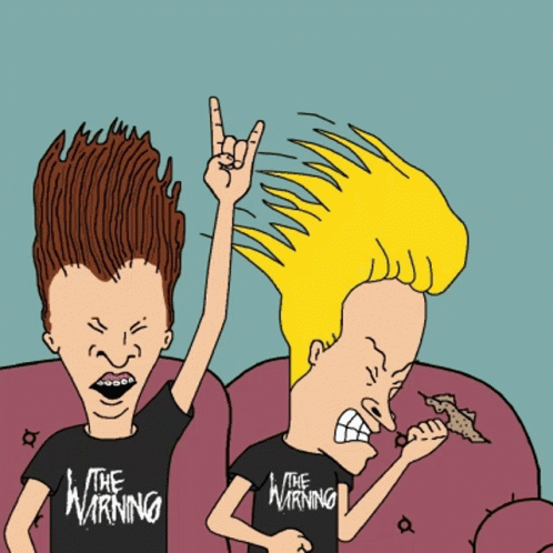 The Warning The Warning Rock Band GIF - The Warning The Warning Rock Band Beavis And Butthead GIFs