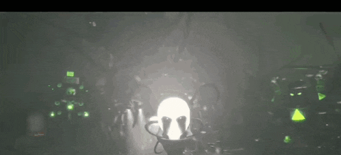 a white ball with horns is surrounded by a circle of lightning .