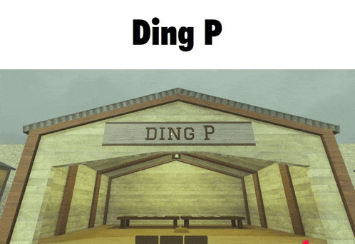 a sign that says ding p on it