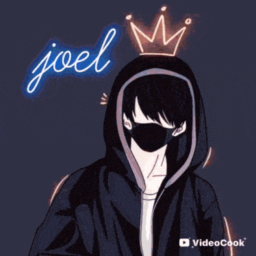 a drawing of a person with the name joel on the bottom