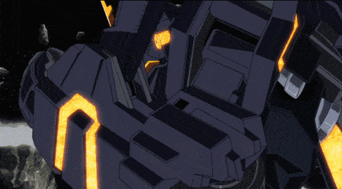 a black and yellow robot with the number 0 on its chest