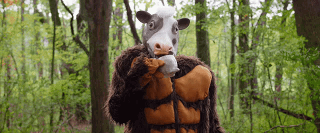 Cacacoon Coffee Drinking Cow GIF - Cacacoon Coffee Drinking Cow Coffee GIFs