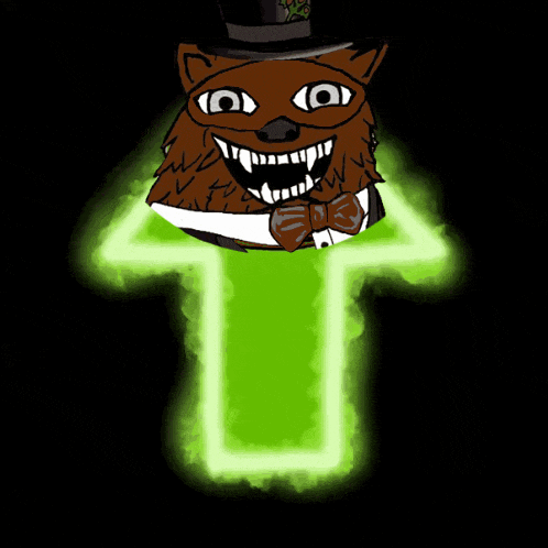 a cartoon drawing of a werewolf wearing a top hat and bow tie