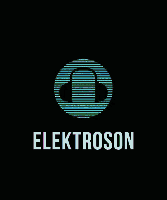 a logo for elektroson with a pair of headphones in a circle