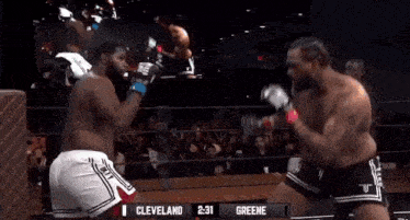 a boxing match between cleveland and greene takes place