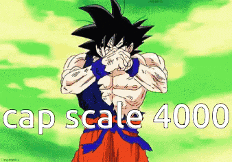 a cartoon of a man covering his face with his hands with the caption cap scale 4000