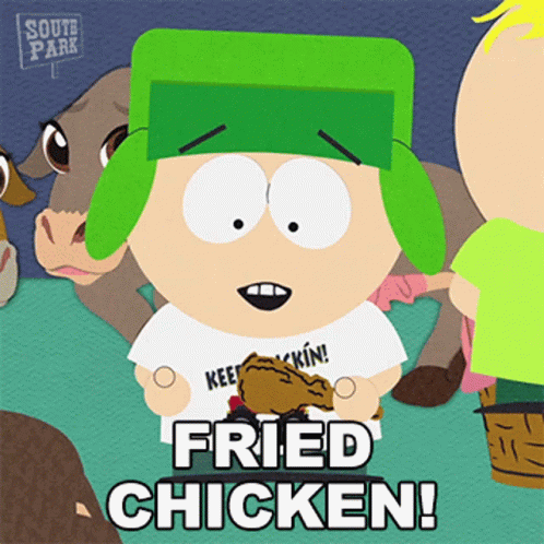 Fried Chicken Kyle Broflovski GIF - Fried Chicken Kyle Broflovski South Park GIFs