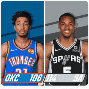 Oklahoma City Thunder (106) Vs. San Antonio Spurs (114) Post Game GIF - Nba Basketball Nba 2021 GIFs