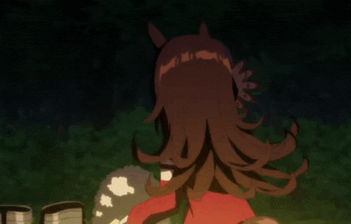a girl with long brown hair is holding a tray of rice