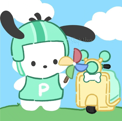 a cartoon drawing of a dog with the letter p on its shirt