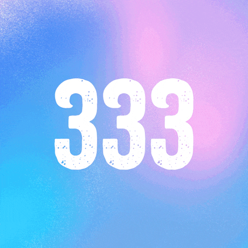 a purple and blue background with the number 333