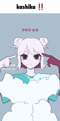 a drawing of a girl with the word kashika written above her