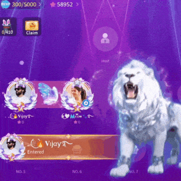 a screenshot of a video game with vijay entered