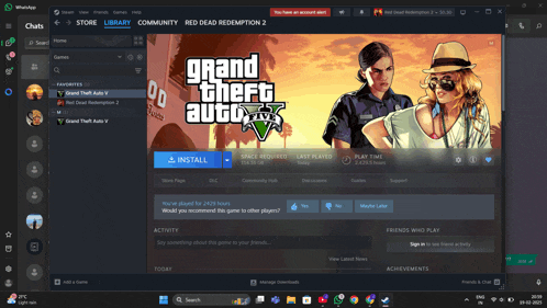 a computer screen shows a grand theft auto 5 game