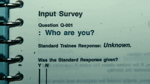 a book is open to a page titled input survey