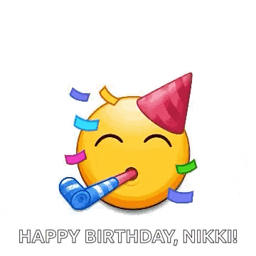 a smiley face wearing a party hat and confetti is surrounded by other smiley faces wearing party hats and confetti .