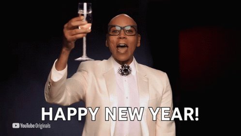 Happy New Year Rupaul GIF - Happy New Year Rupaul Hello2021a New Years Eve Celebration GIFs