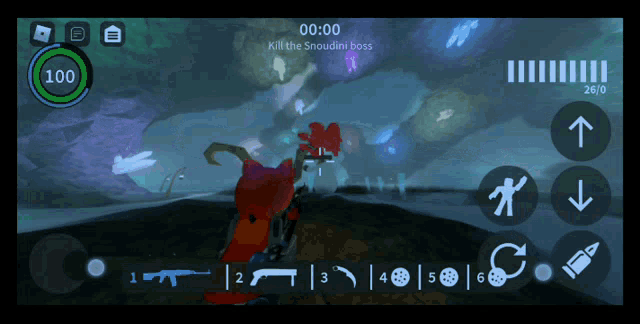 a screenshot of a video game that says kill the snowdini boss at 00:00