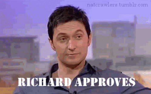 Richard Approves Richard Armitage GIF - Richard Approves Richard Armitage Reaction GIFs