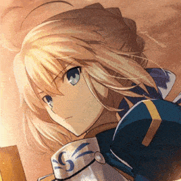 a close up of a blonde anime character with blue eyes and the name emmanuel on the bottom right