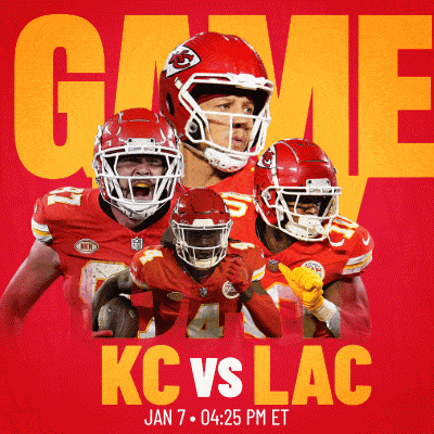 the kansas city chiefs are playing the lacs on january 7