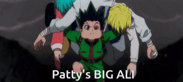 patty 's big all is written on the bottom of a poster
