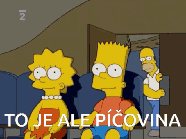 a cartoon of bart simpson and lisa simpson with the words to je ale picovina on the bottom