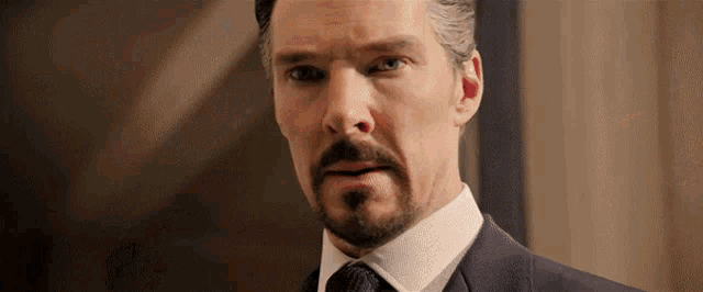 a man with a beard is wearing a suit and tie .