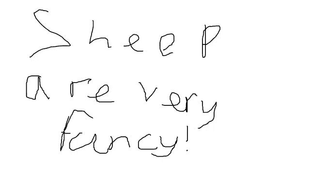 sheep are very fancy written on a white paper