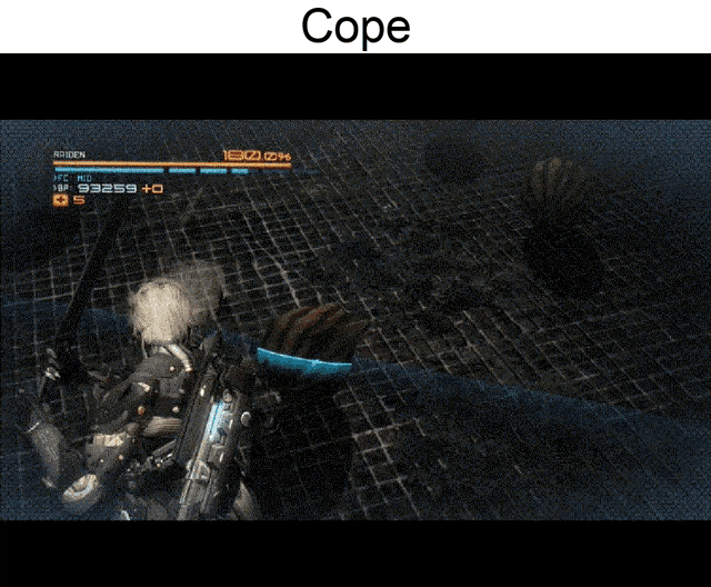 a video game with the word cope on the top