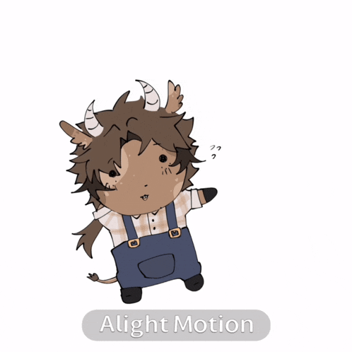 a drawing of a goat with the words alight motion under it