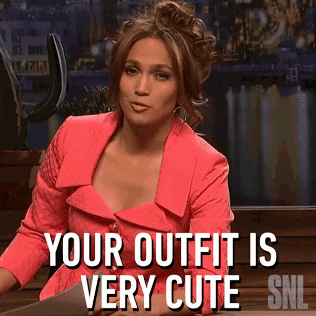 Your Outfit Is Very Cute Jennifer Lopez GIF - Your Outfit Is Very Cute Jennifer Lopez Saturday Night Live GIFs