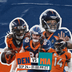 a poster for denver vs mia on september 24th