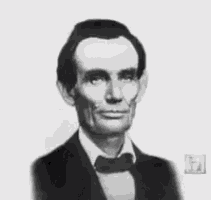 a black and white photo of abraham lincoln