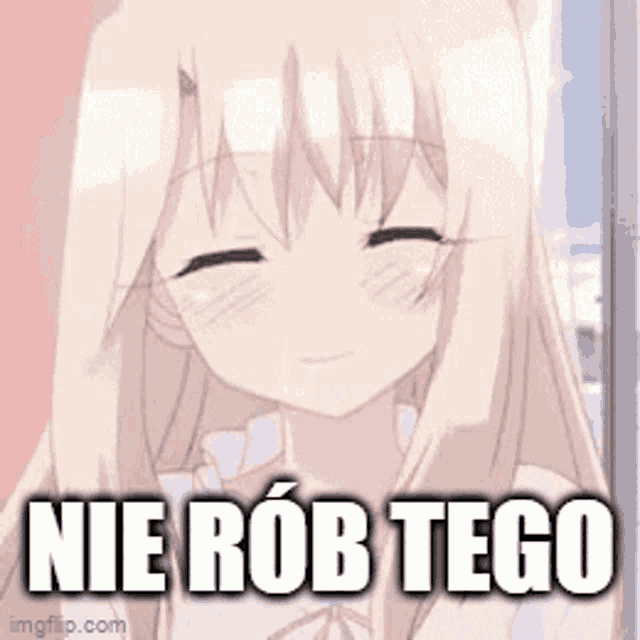 Nie Rób Tego Anime Girl GIF