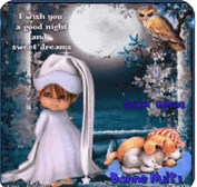 a girl with a towel on her head is standing in front of a full moon ..