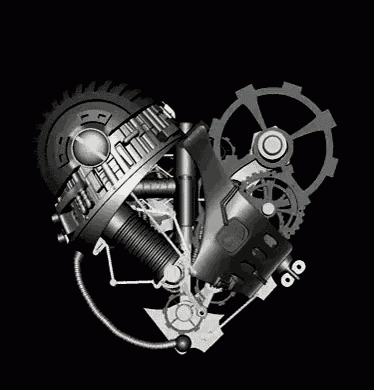 Steampunk Mechanical Heart GIF
