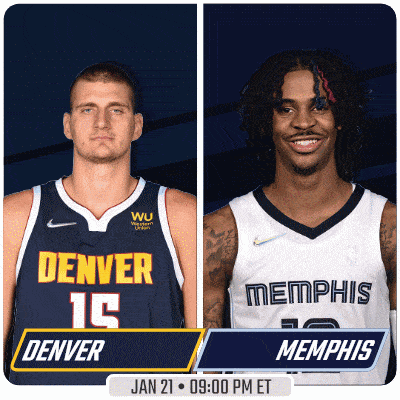 denver and memphis are playing a game on january 21 at 9:00 pm et