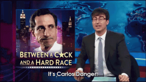 John Oliver On The Daily Show: Danger. GIF - Daily Show John Oliver Carlos Danger GIFs