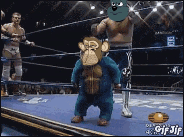 Quokka Bored Ape GIF - Quokka Bored Ape Wrestling GIFs