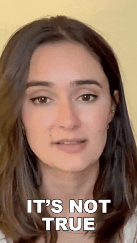 a woman says it 's not true while looking at the camera .