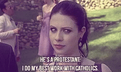 Michelle Trachtenberg I Do My Best Work With Catholics GIF - Michelle Trachtenberg I Do My Best Work With Catholics Gossip Girl GIFs