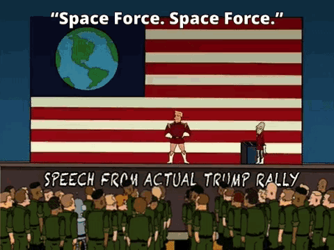 Space Force Air Force GIF - Space Force Air Force Trump Rally GIFs