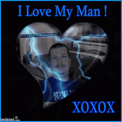 a picture of a man in a new york shirt is surrounded by lightning and says i love my man xoxox