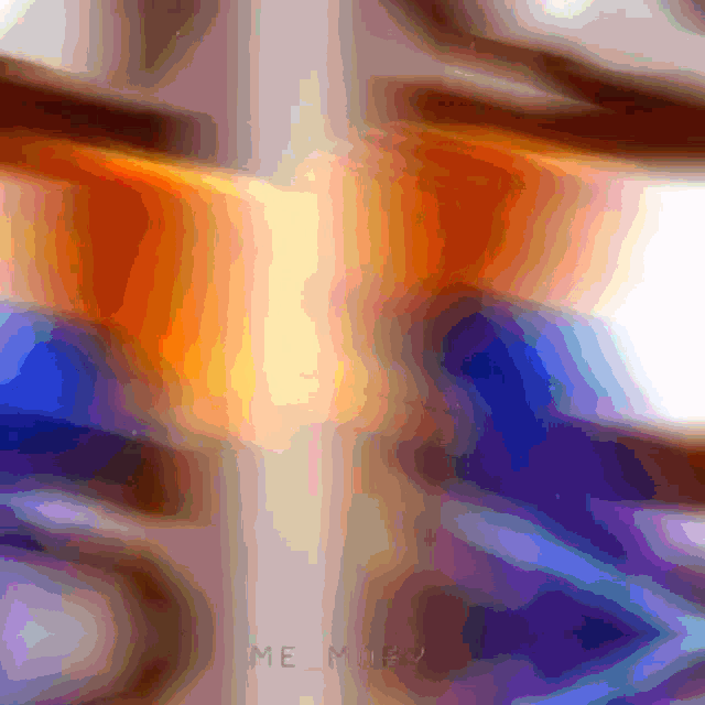 a colorful painting with the words me_miley on the bottom right