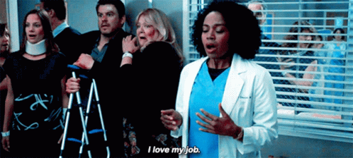 Greys Anatomy Stephanie Edwards GIF - Greys Anatomy Stephanie Edwards I Love My Job GIFs