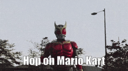 Mario Kart Kamen Rider Kuuga GIF - Mario Kart Kamen Rider Kuuga Kuuga GIFs