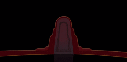 a cartoon character with a purple cape is standing in front of a building