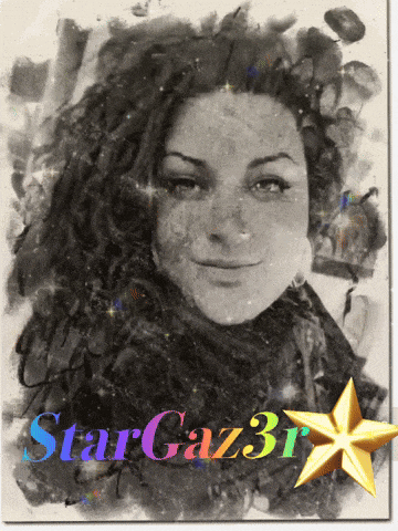 a painting of a woman with the words stargaz3r written on it