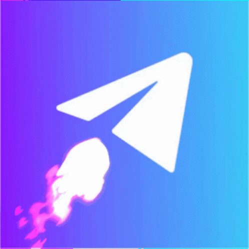 logo do Telegram com uma labareda de fogo imitando um foguete